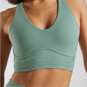 Gymshark x Whitney Simmons longline bra in sage green size small